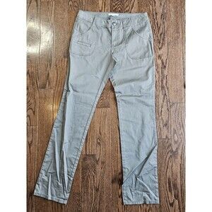 CAbi 799 Sideline Straight Leg Mid Rise Gray Cotton Chino Pants Sz 8 Cotton NEW